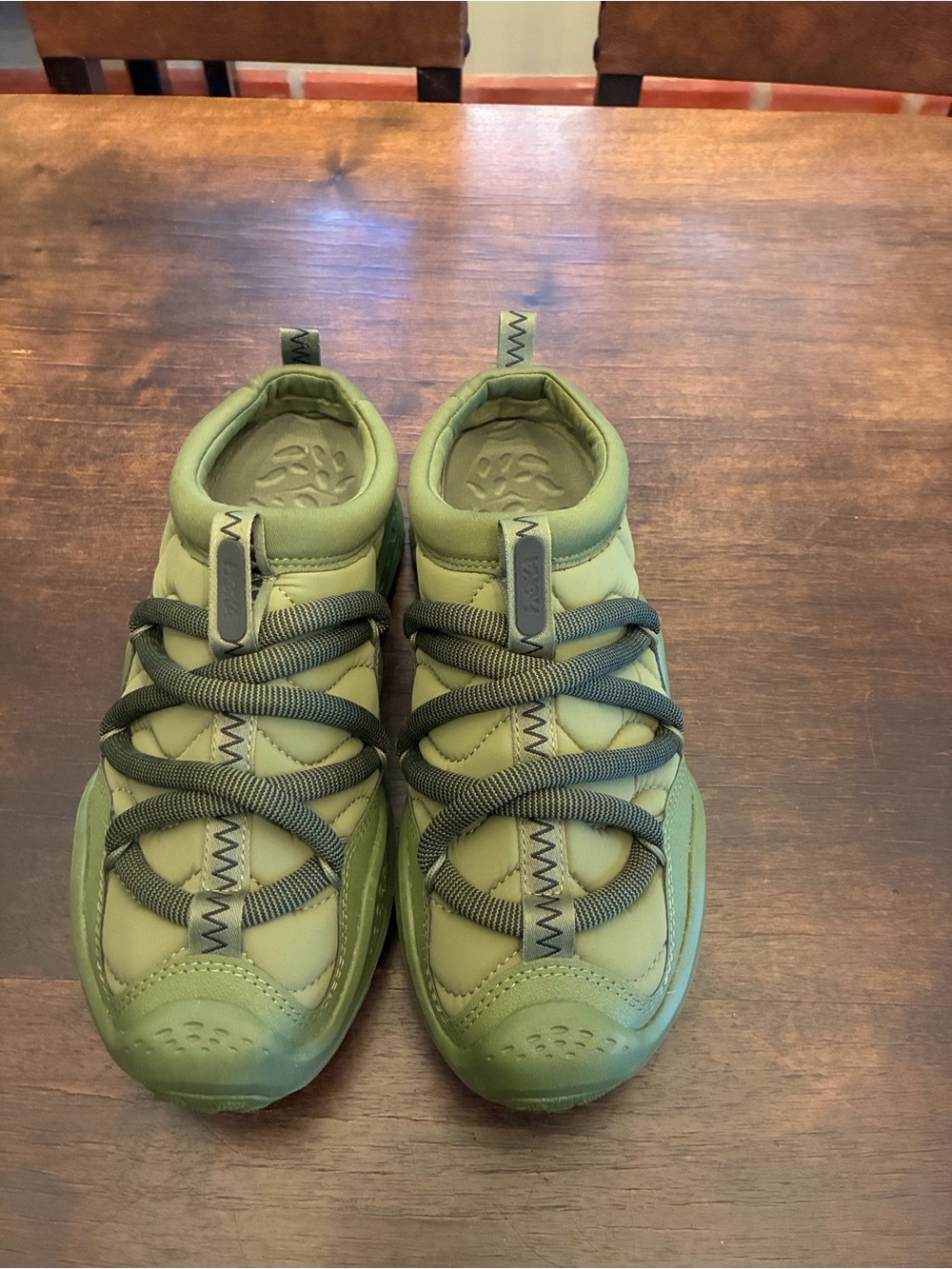 Hoka One One Olive Green Kids Athletic Shoes
